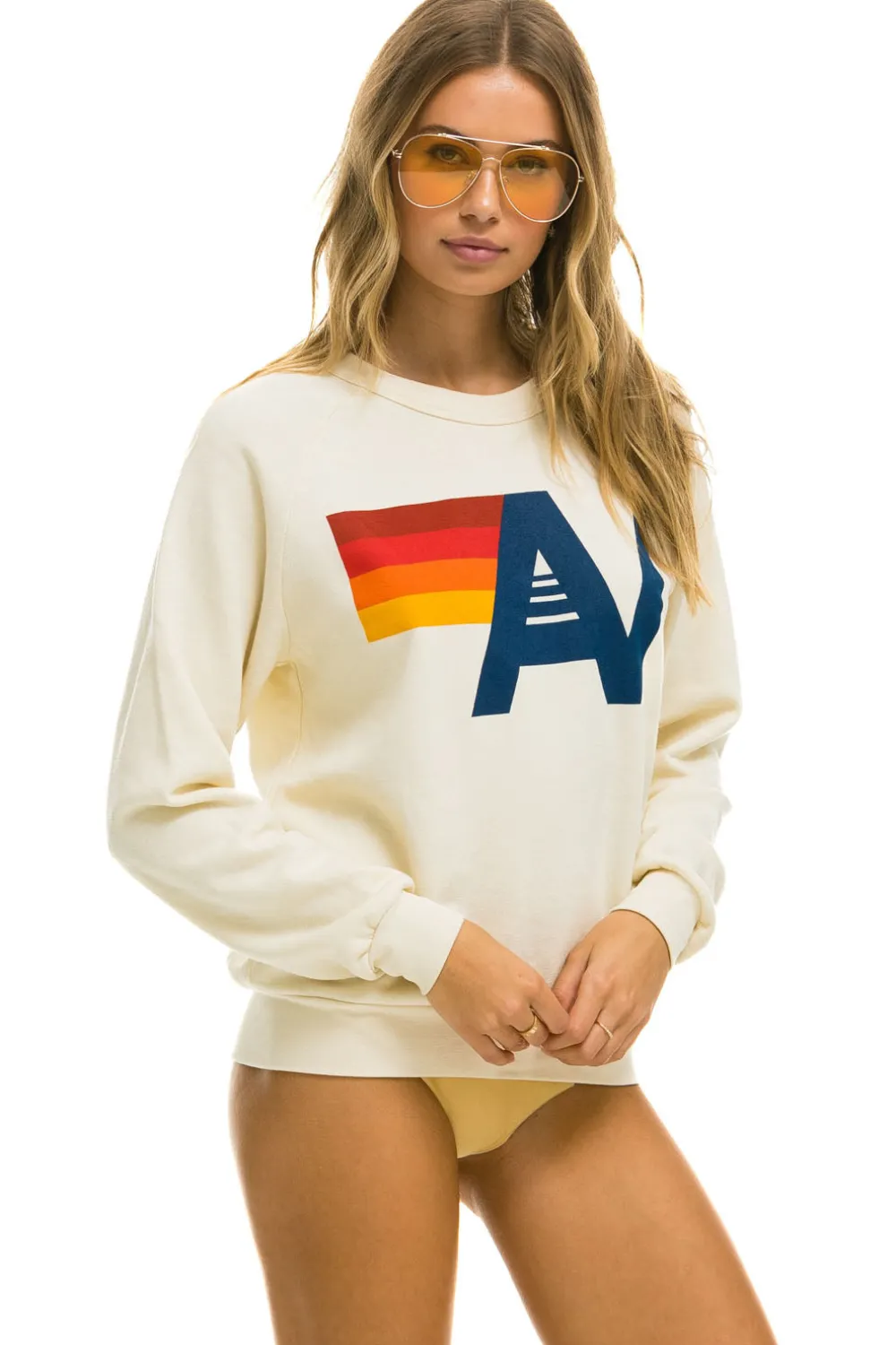 Sweatshirts | Sweatshirts | Aviator Nation LOGO SWEATSHIRT - VINTAGE WHITE VINTAGEWHITE