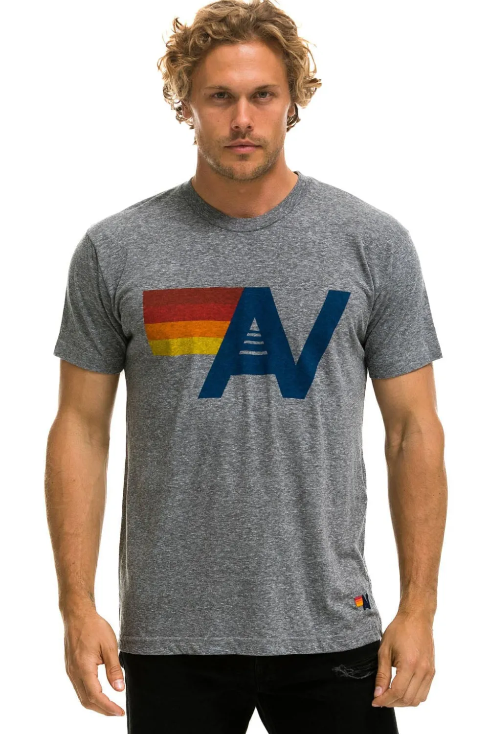 Tees | Tees | Aviator Nation LOGO TEE - HEATHER GREY HEATHERGREY