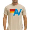 Tees | Tees | Aviator Nation LOGO TEE - SAND