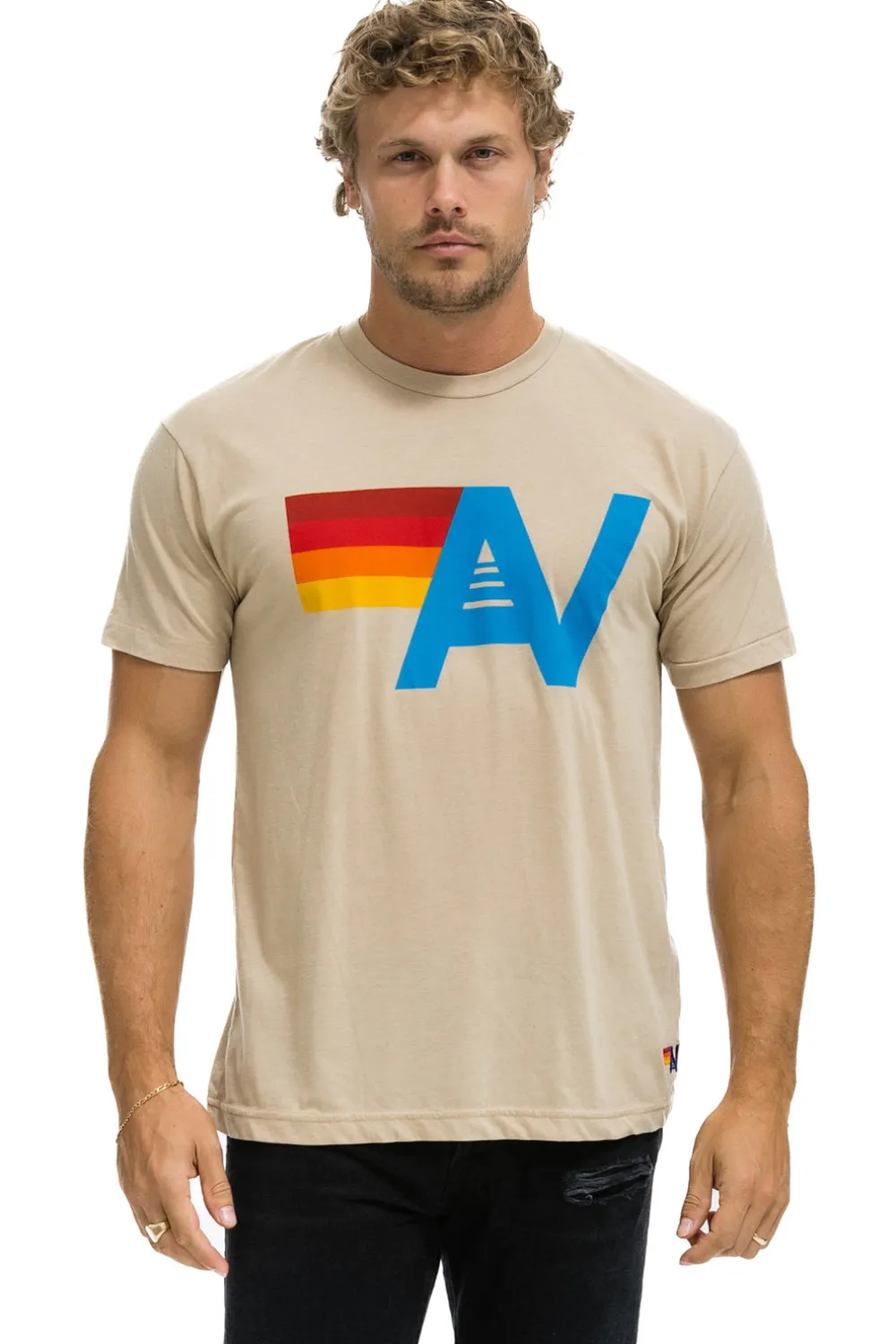 Tees | Tees | Aviator Nation LOGO TEE - SAND