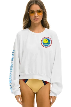 Sweatshirts | Collab Merchandise | Aviator Nation MALIBU CHILI COOK-OFF 2023 CREW SWEATSHIRT RELAXED - WHITE