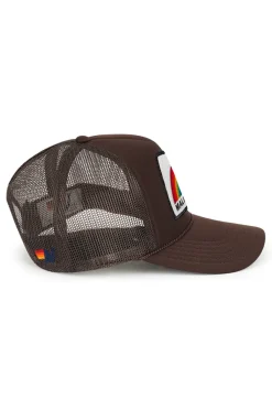 Trucker Hats | Trucker Hats | Aviator Nation MALIBU RAINBOW TRUCKER HAT
