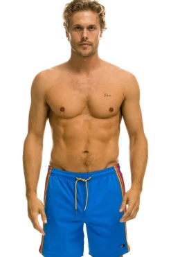 Boardshorts | Shorts | Aviator Nation MEN'S 5 STRIPE FLEX SHORTS 7 INCH - PARROT