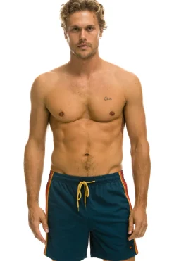 Boardshorts | Shorts | Aviator Nation MEN'S 5 STRIPE FLEX SHORTS - DEEP OCEAN DEEPOCEAN