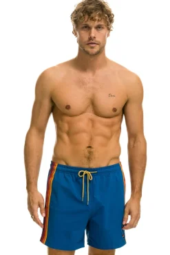 Boardshorts | Shorts | Aviator Nation MEN'S 5 STRIPE FLEX SHORTS - SEA