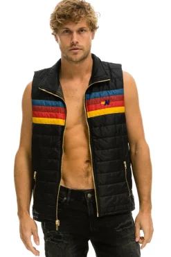 Vests | Aviator Nation MEN'S 4 STRIPE VEST - BLACK