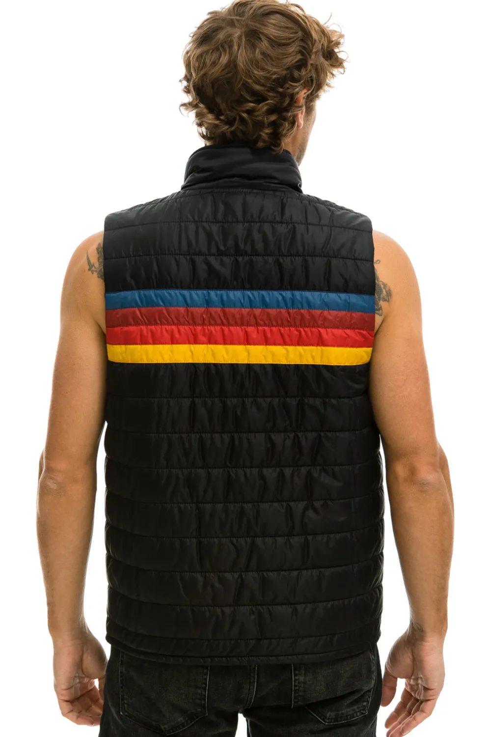 Vests | Aviator Nation MEN'S 4 STRIPE VEST - BLACK