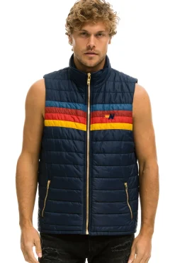 Vests | Aviator Nation MEN'S 4 STRIPE VEST - NAVY