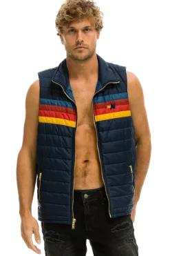 Vests | Aviator Nation MEN'S 4 STRIPE VEST - NAVY