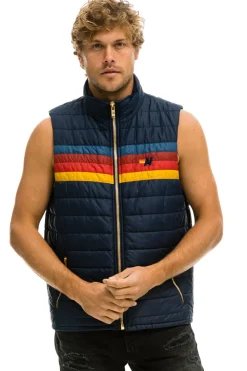 Vests | Aviator Nation MEN'S 4 STRIPE VEST - NAVY