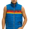 Vests | Aviator Nation MEN'S 4 STRIPE VEST - SNORKEL BLUE SNORKELBLUE