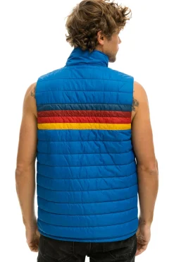 Vests | Aviator Nation MEN'S 4 STRIPE VEST - SNORKEL BLUE SNORKELBLUE