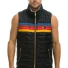Vests | Aviator Nation MEN'S 4 STRIPE VEST SHERPA - BLACK