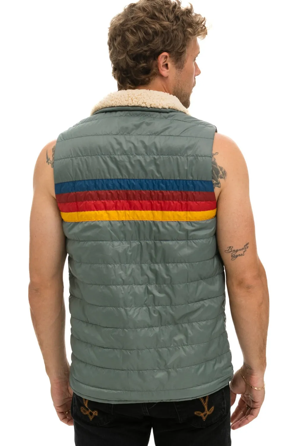 Vests | Aviator Nation MEN'S 4 STRIPE VEST SHERPA - SEDONA