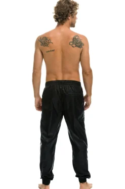 Wind Breakers | Aviator Nation MEN'S 4 STRIPE WIND PANT - BLACK