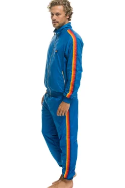 Wind Breakers | Aviator Nation MEN'S 4 STRIPE WIND PANT - SNORKEL BLUE SNORKELBLUE