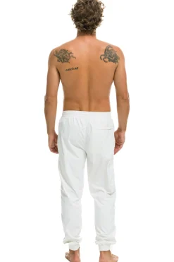 Wind Breakers | Aviator Nation MEN'S 4 STRIPE WIND PANT - WHITE