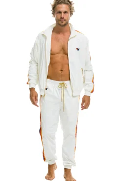 Wind Breakers | Aviator Nation MEN'S 4 STRIPE WIND PANT - WHITE