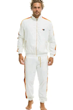 Wind Breakers | Aviator Nation MEN'S 4 STRIPE WIND PANT - WHITE