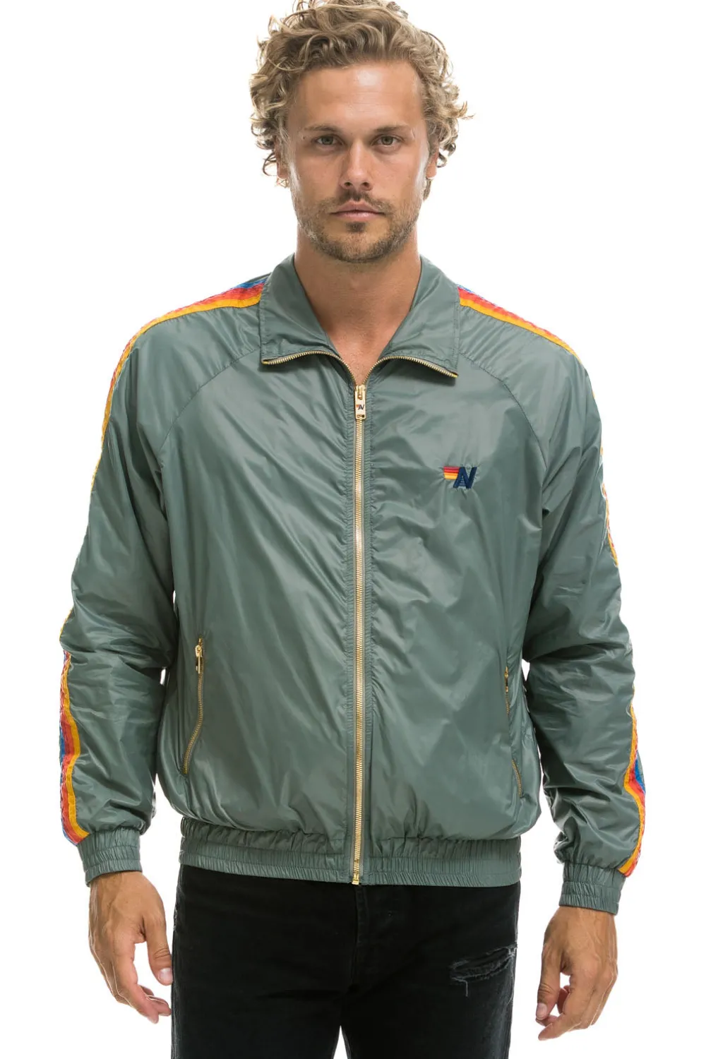 Wind Breakers | Aviator Nation MEN'S 4 STRIPE WINDBREAKER - SEDONA