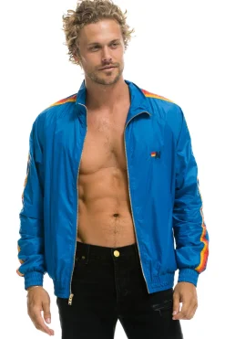 Wind Breakers | Aviator Nation MEN'S 4 STRIPE WINDBREAKER -  SNORKEL BLUE SNORKELBLUE