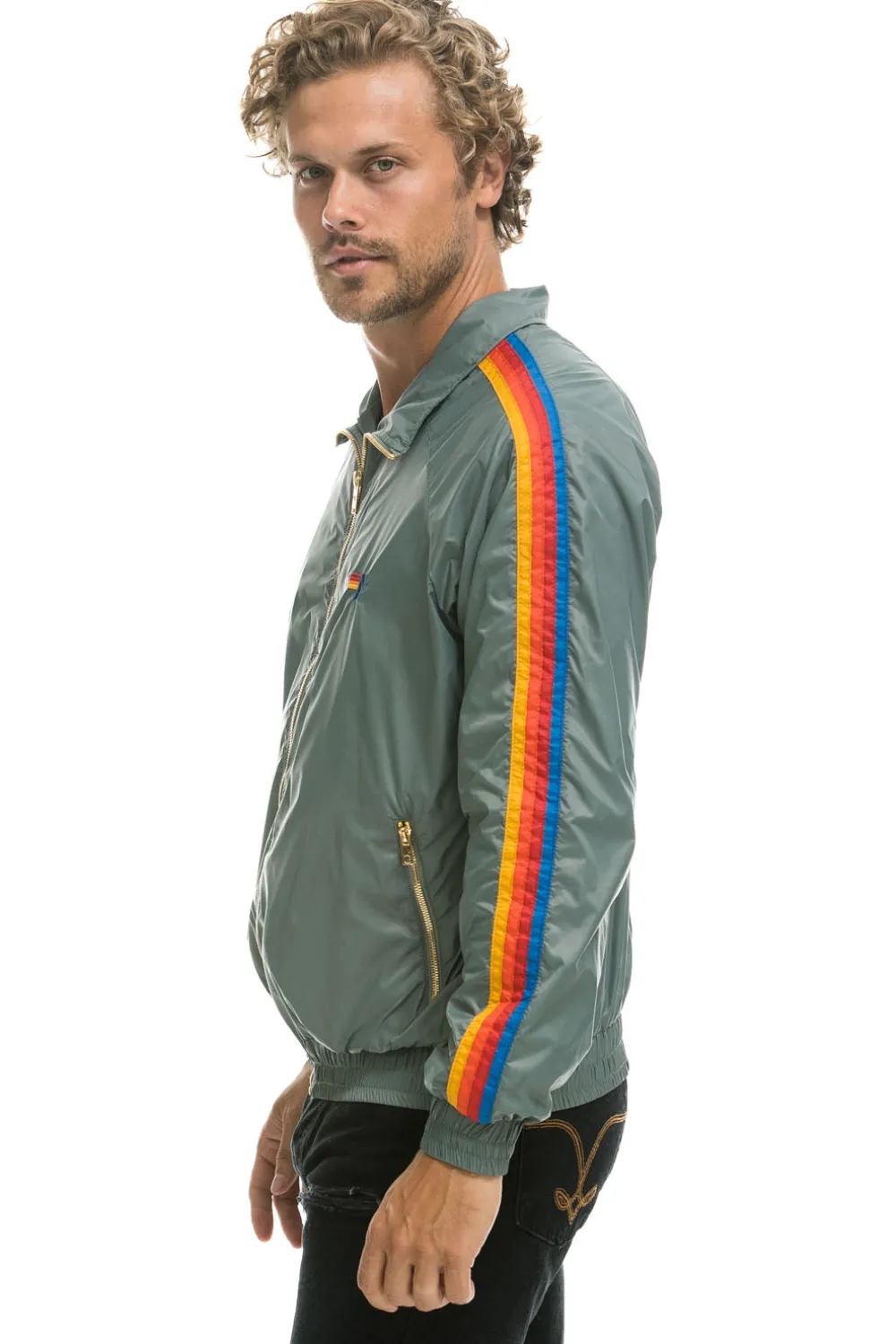 Wind Breakers | Aviator Nation MEN'S 4 STRIPE WINDBREAKER - SEDONA