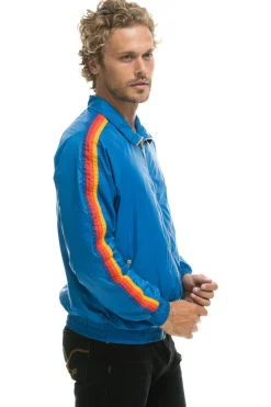Wind Breakers | Aviator Nation MEN'S 4 STRIPE WINDBREAKER -  SNORKEL BLUE SNORKELBLUE
