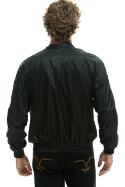 Wind Breakers | Aviator Nation MEN'S 4 STRIPE WINDBREAKER - BLACK