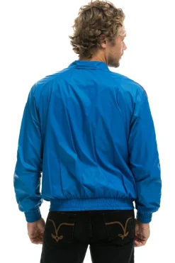 Wind Breakers | Aviator Nation MEN'S 4 STRIPE WINDBREAKER -  SNORKEL BLUE SNORKELBLUE