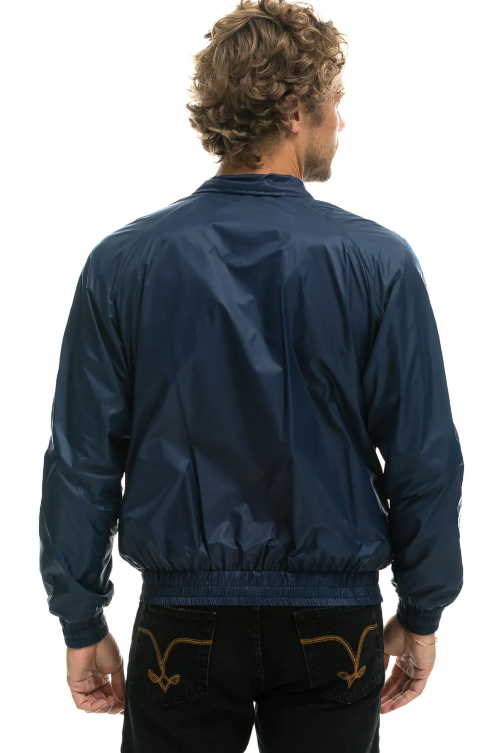Wind Breakers | Aviator Nation MEN'S 4 STRIPE WINDBREAKER - NAVY