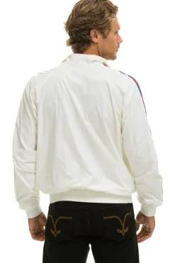 Wind Breakers | Aviator Nation MEN'S 4 STRIPE WINDBREAKER - WHITE