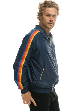 Wind Breakers | Aviator Nation MEN'S 4 STRIPE WINDBREAKER - NAVY
