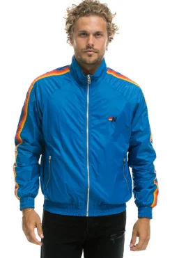 Wind Breakers | Aviator Nation MEN'S 4 STRIPE WINDBREAKER -  SNORKEL BLUE SNORKELBLUE