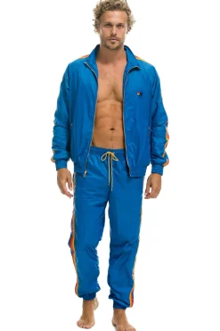 Wind Breakers | Aviator Nation MEN'S 4 STRIPE WINDBREAKER -  SNORKEL BLUE SNORKELBLUE