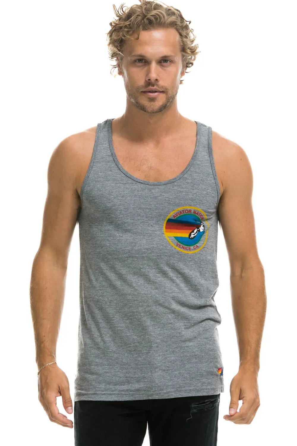Tanks | Aviator Nation MEN'S TANK - HEATHER GREY HEATHERGREY