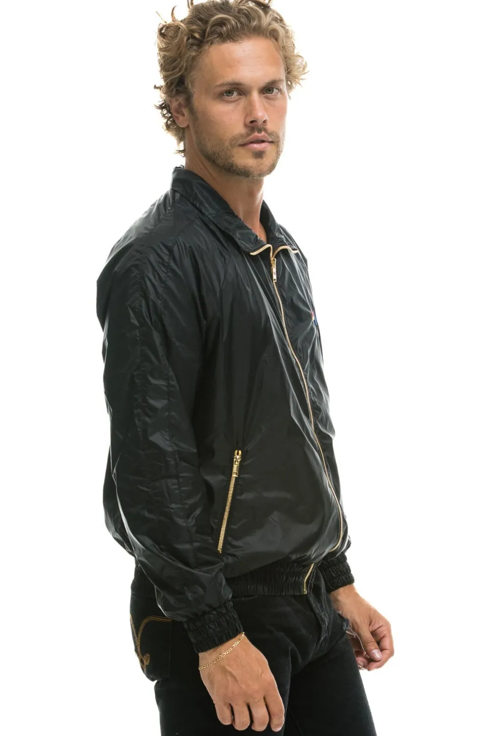Wind Breakers | Aviator Nation MEN'S BASIC WINDBREAKER - BLACK