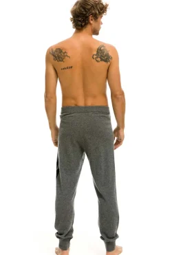 Sweatpants | Aviator Nation MEN'S BOLT CASHMERE LIGHT SWEATER PANT- DEEP HEATHER // BLACK BOLT DEEPHEATHER//BLACKBOLTMen'sSweatpantsAviatorNation