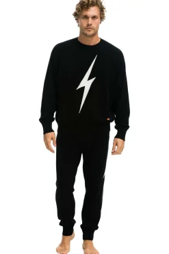 Sweatpants | Aviator Nation MEN'S BOLT CASHMERE LIGHT SWEATER PANT- BLACK // WHITE BOLT BLACK//WHITEBOLTMen'sSweatpantsAviatorNation
