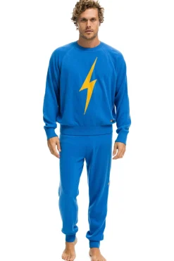 Sweatpants | Aviator Nation MEN'S BOLT CASHMERE LIGHT SWEATER PANT- VINTAGE BLUE // GOLD BOLT VINTAGEBLUE//GOLDBOLTMen'sSweatpantsAviatorNation