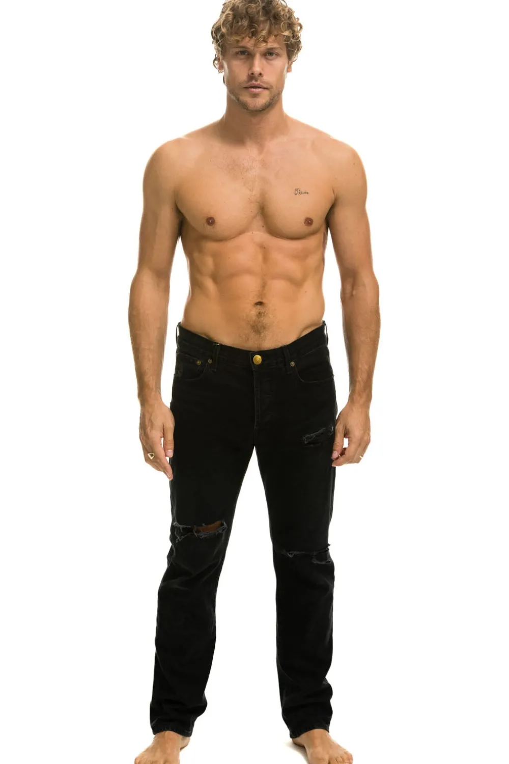 Denim | Denim | Aviator Nation MEN'S CLASSIC STRAIGHT LEG DENIM JEAN - VINTAGE BLACK VINTAGEBLACK
