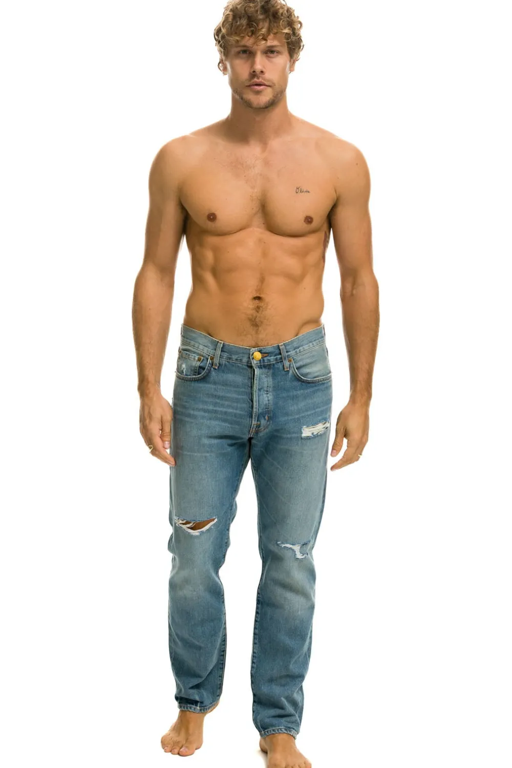 Denim | Denim | Aviator Nation MEN'S CLASSIC STRAIGHT LEG DENIM JEAN - VINTAGE