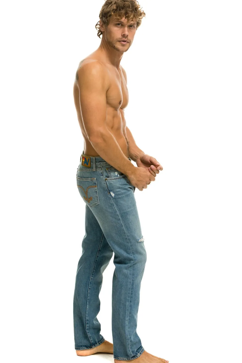 Denim | Denim | Aviator Nation MEN'S CLASSIC STRAIGHT LEG DENIM JEAN - VINTAGE