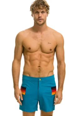 Boardshorts | Shorts | Aviator Nation MEN'S HORIZONTAL 5 STRIPE FLEX SHORTS - ANTIGUA