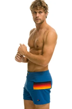 Boardshorts | Shorts | Aviator Nation MEN'S HORIZONTAL 5 STRIPE FLEX SHORTS - SEA