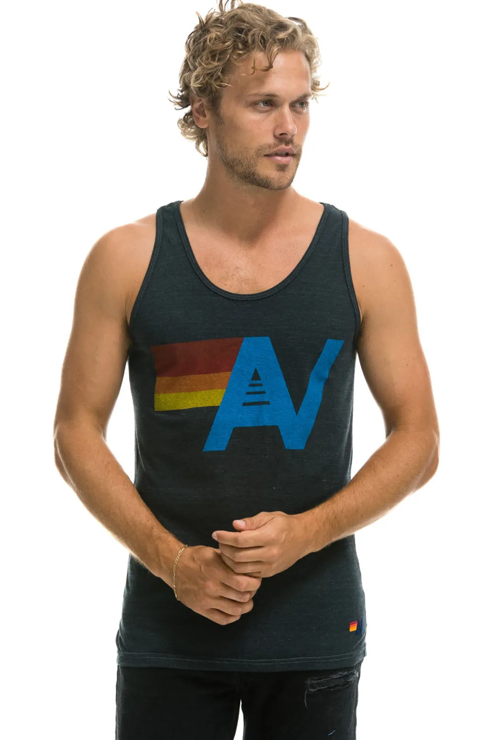 Tanks | Aviator Nation MEN'S LOGO TANK - CHARCOAL