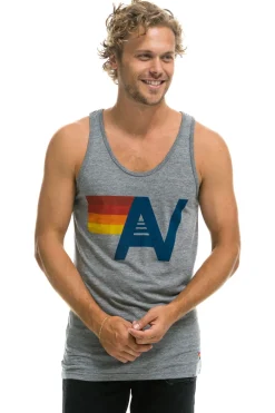 Tanks | Aviator Nation MEN'S LOGO TANK - HEATHER GREY HEATHERGREY