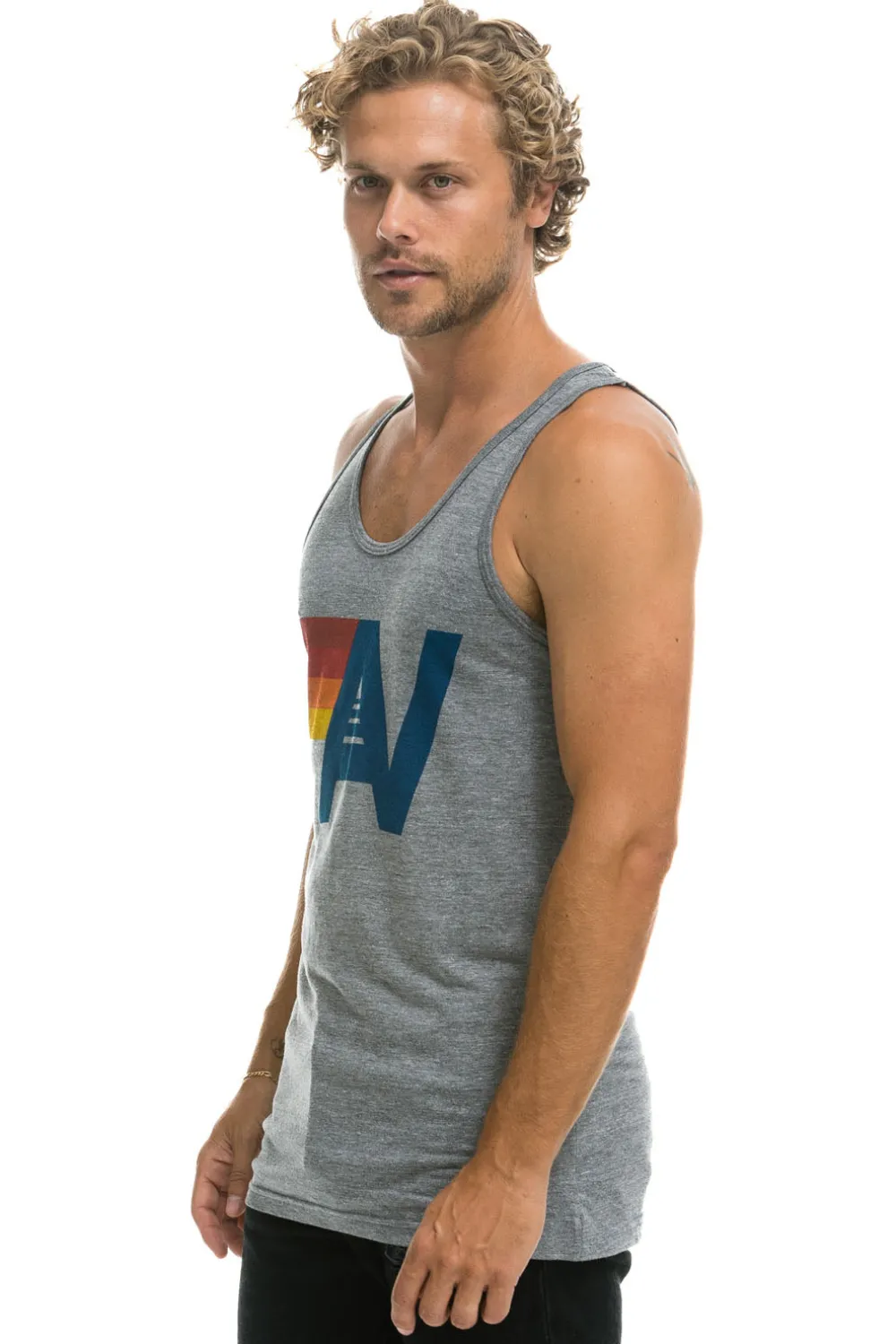 Tanks | Aviator Nation MEN'S LOGO TANK - HEATHER GREY HEATHERGREY