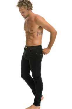 Denim | Denim | Aviator Nation MEN'S SLIM FIT SURFER DENIM JEAN - VINTAGE BLACK VINTAGEBLACK