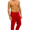 Sweatpants | Aviator Nation MEN'S VINTAGE CABIN CASHMERE SWEATER PANT - CHERRY