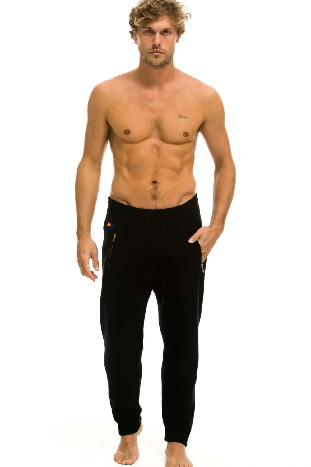 Sweatpants | Aviator Nation MEN'S VINTAGE CABIN CASHMERE SWEATER PANT- BLACK BLACKWOMENSAviatorNation